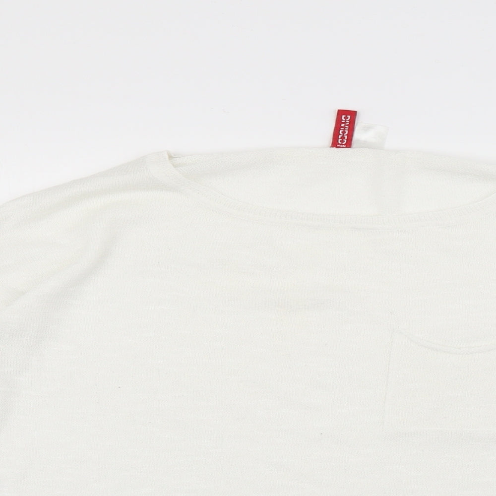 H&M Womens White   Pullover Jumper Size M