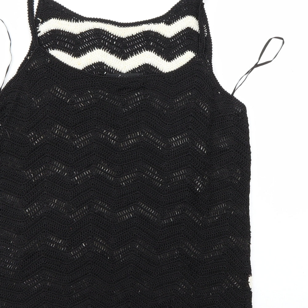 Principles Womens Black Striped  Basic Tank Size M