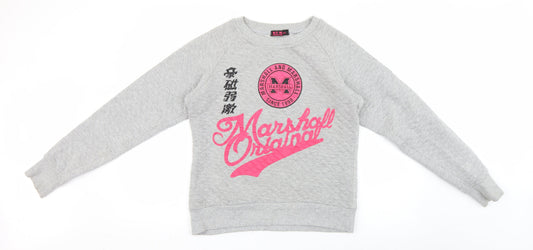 mfw Womens Grey   Pullover Sweatshirt Size L