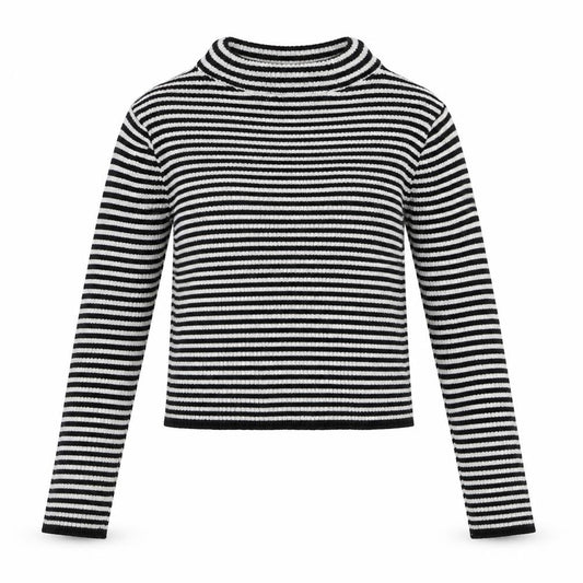MISS EVIE Girls Black Striped  Pullover Jumper Size 11-12 Years