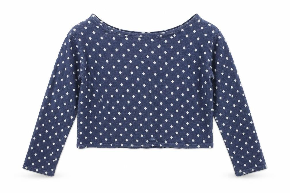 Cooperative Womens Blue Polka Dot  Pullover Jumper Size XS