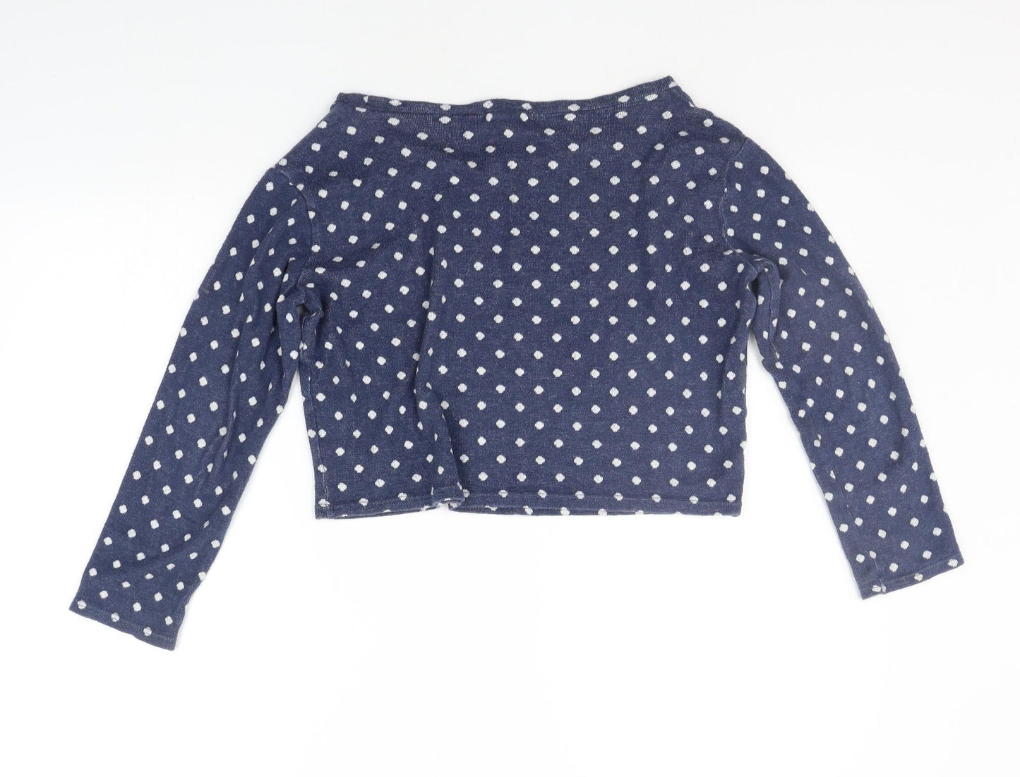 Cooperative Womens Blue Polka Dot  Pullover Jumper Size XS
