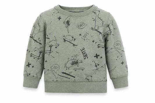 Primark Girls Green Geometric  Pullover Jumper Size 2 Years