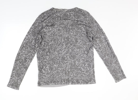 BONMARCHE Womens Grey Geometric  Pullover Jumper Size S