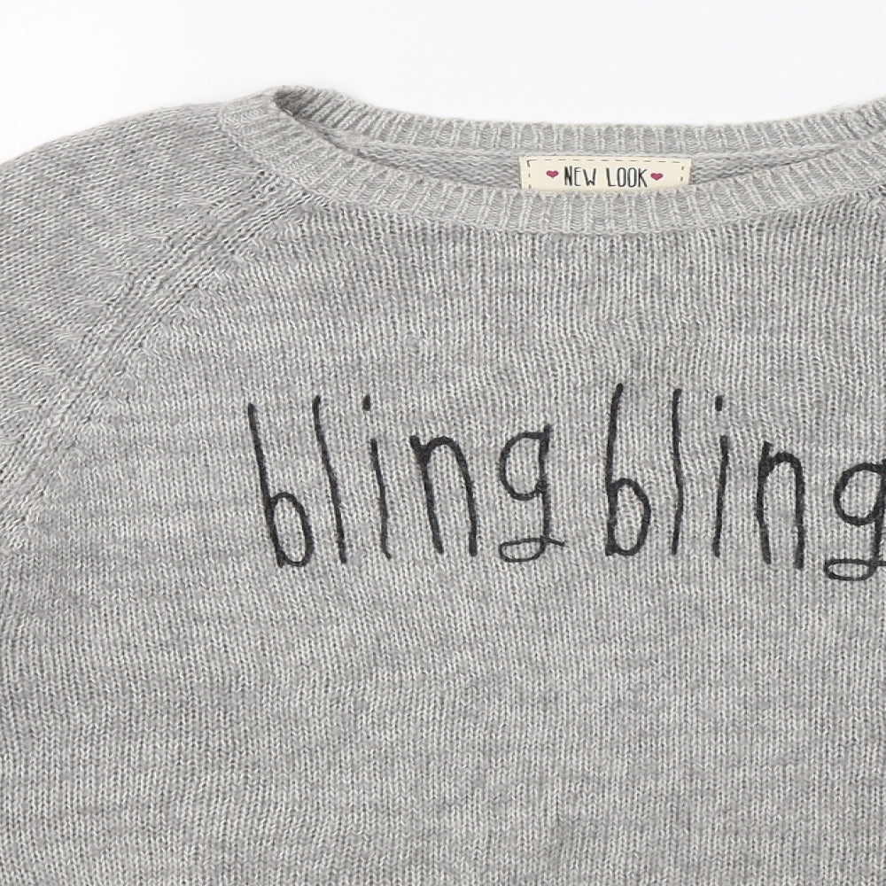 newlook Womens Grey   Pullover Sweatshirt Size 14