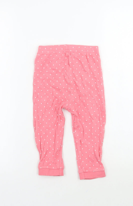 George Boys Pink Polka Dot  Sweatpants Trousers Size 2 Years