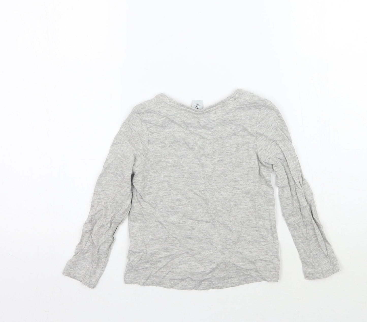 TU Girls Grey   Basic T-Shirt Size 3-4 Years