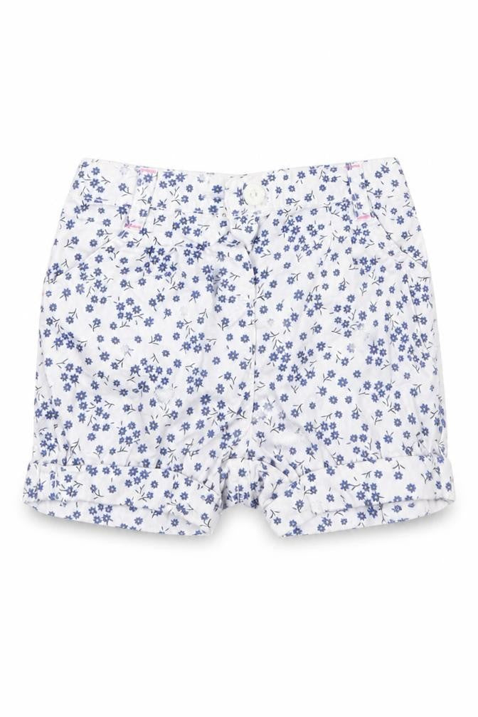 Mothercare Girls White Floral  Cropped Trousers Size 6-9 Months