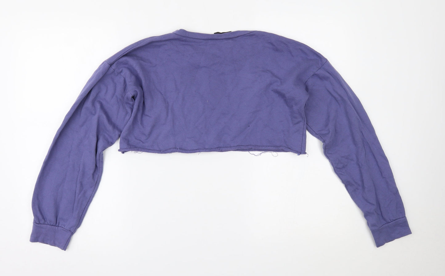PRETTYLITTLETHING Womens Purple   Cropped Blouse Size S