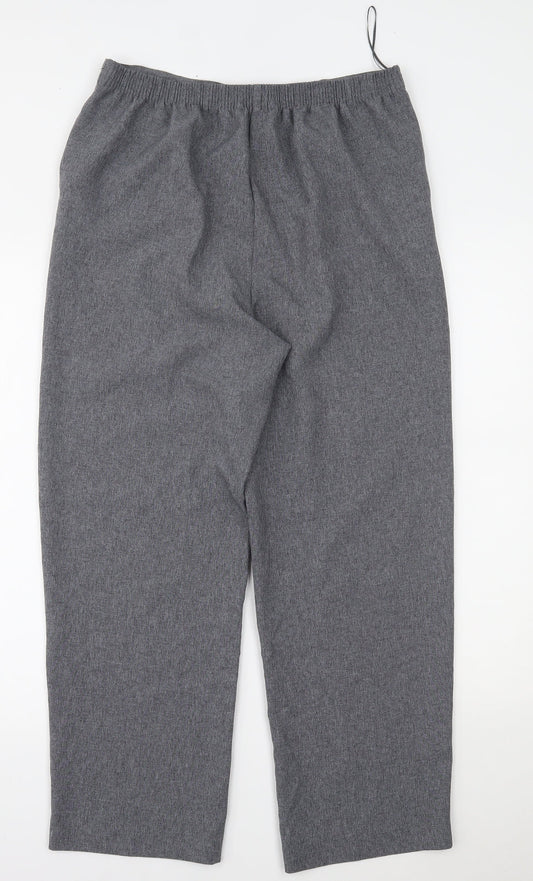 Bm collection Womens Grey   Trousers  Size 12 L26 in