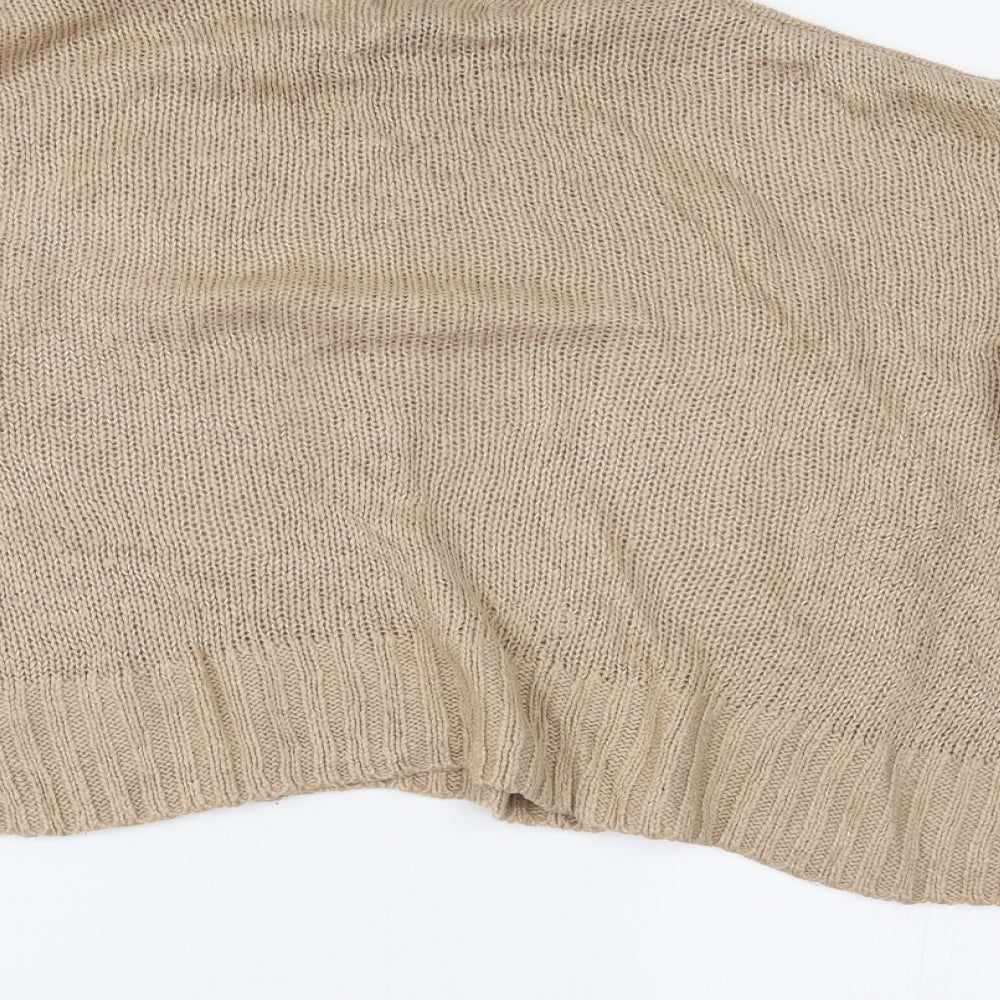 New Look Womens Beige   Cropped Blouse Size L