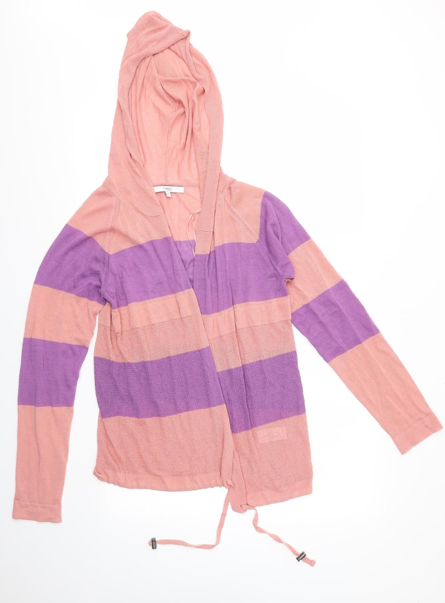 NEXT Womens Pink Striped  Cardigan Jumper Size 10