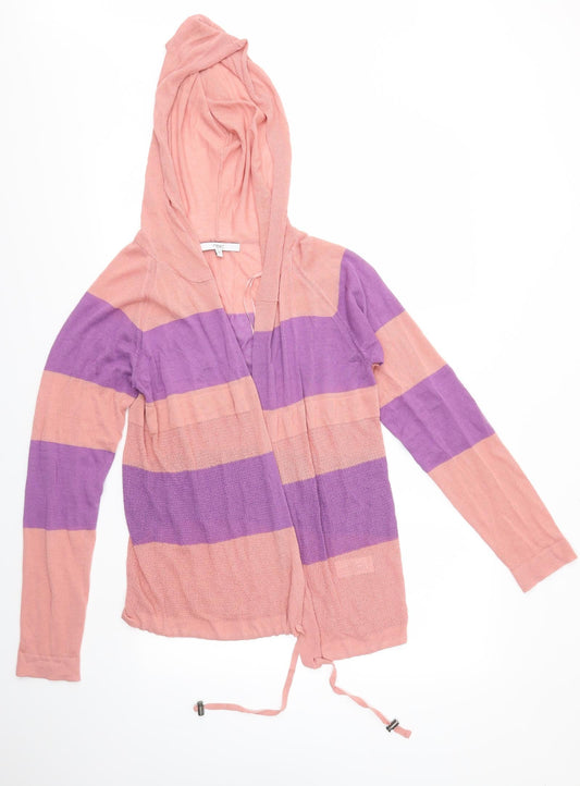 NEXT Womens Pink Striped  Cardigan Jumper Size 10