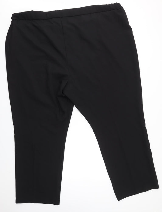 JD WILLIAMS AND CO Womens Black   Dress Pants Trousers Size 4XL L29 in
