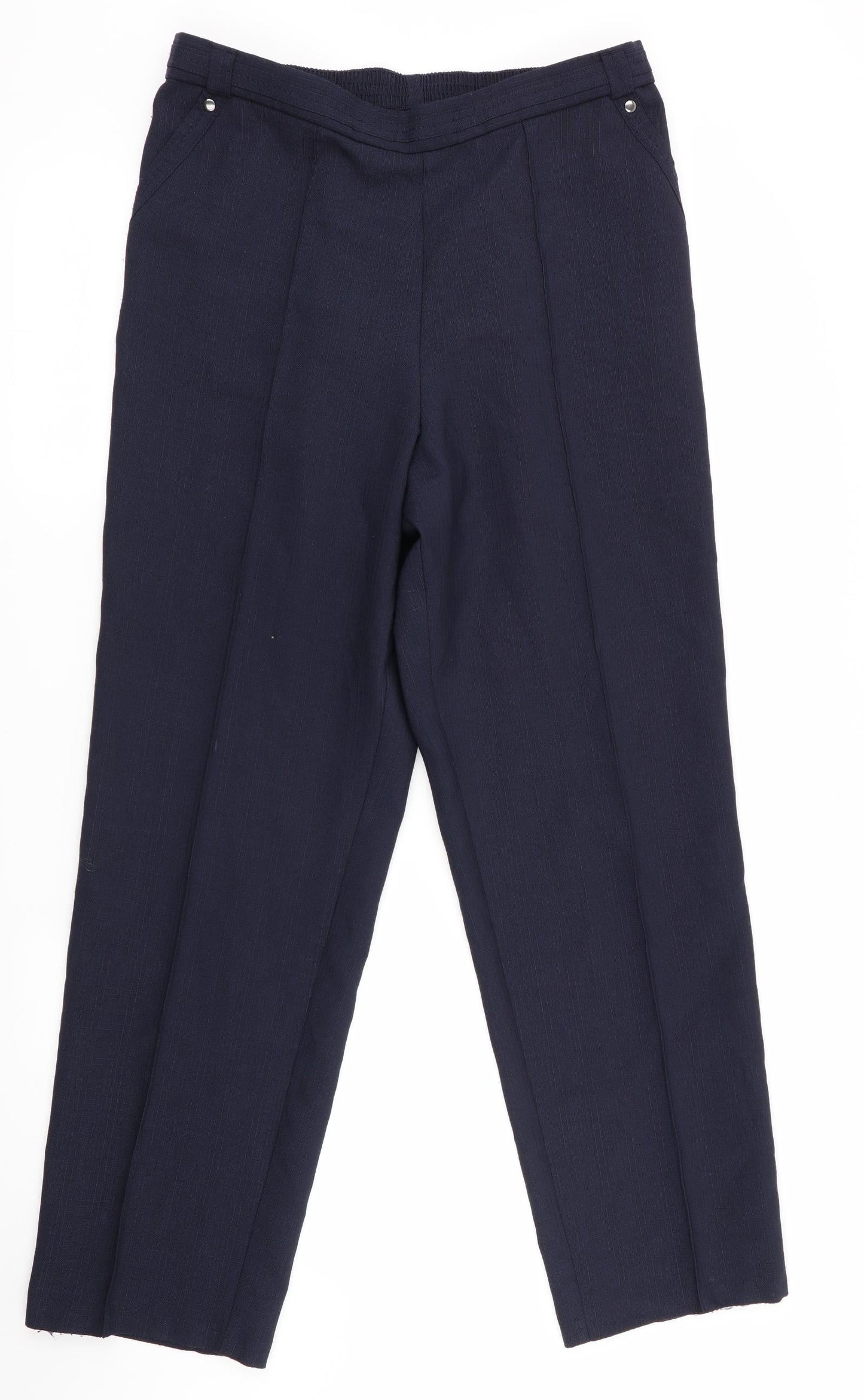 Marks and Spencer Womens Blue   Trousers  Size 12 L29 in - Back Elastication