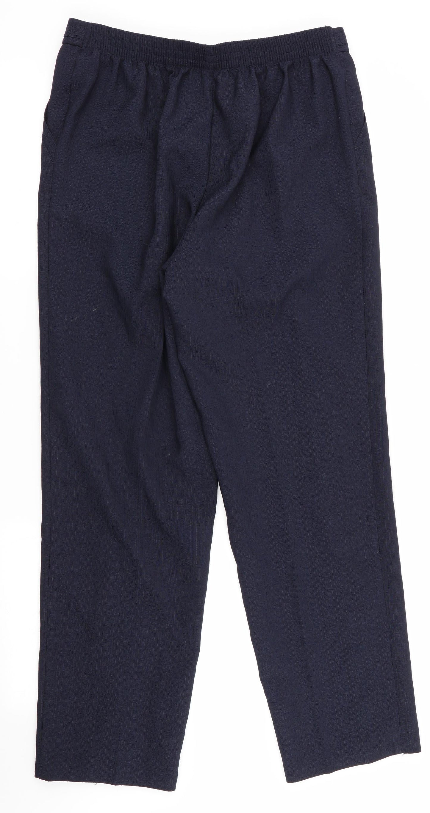 Marks and Spencer Womens Blue   Trousers  Size 12 L29 in - Back Elastication