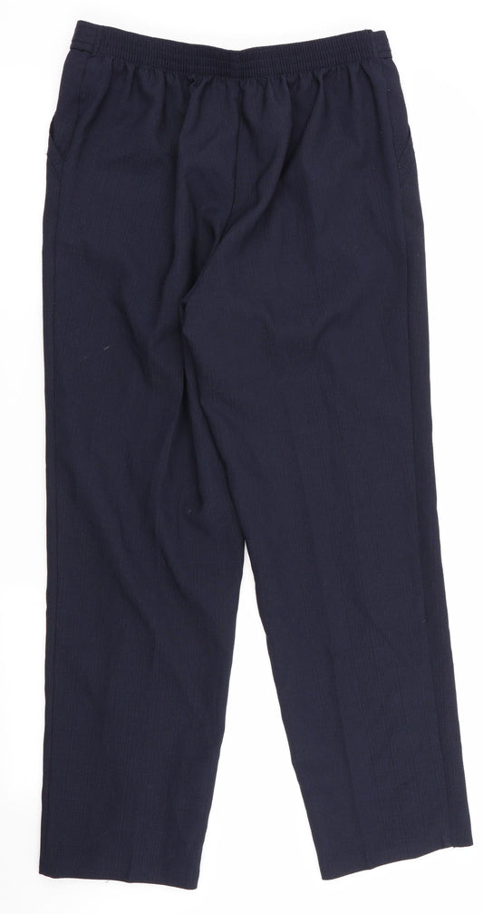 Marks and Spencer Womens Blue   Trousers  Size 12 L29 in - Back Elastication