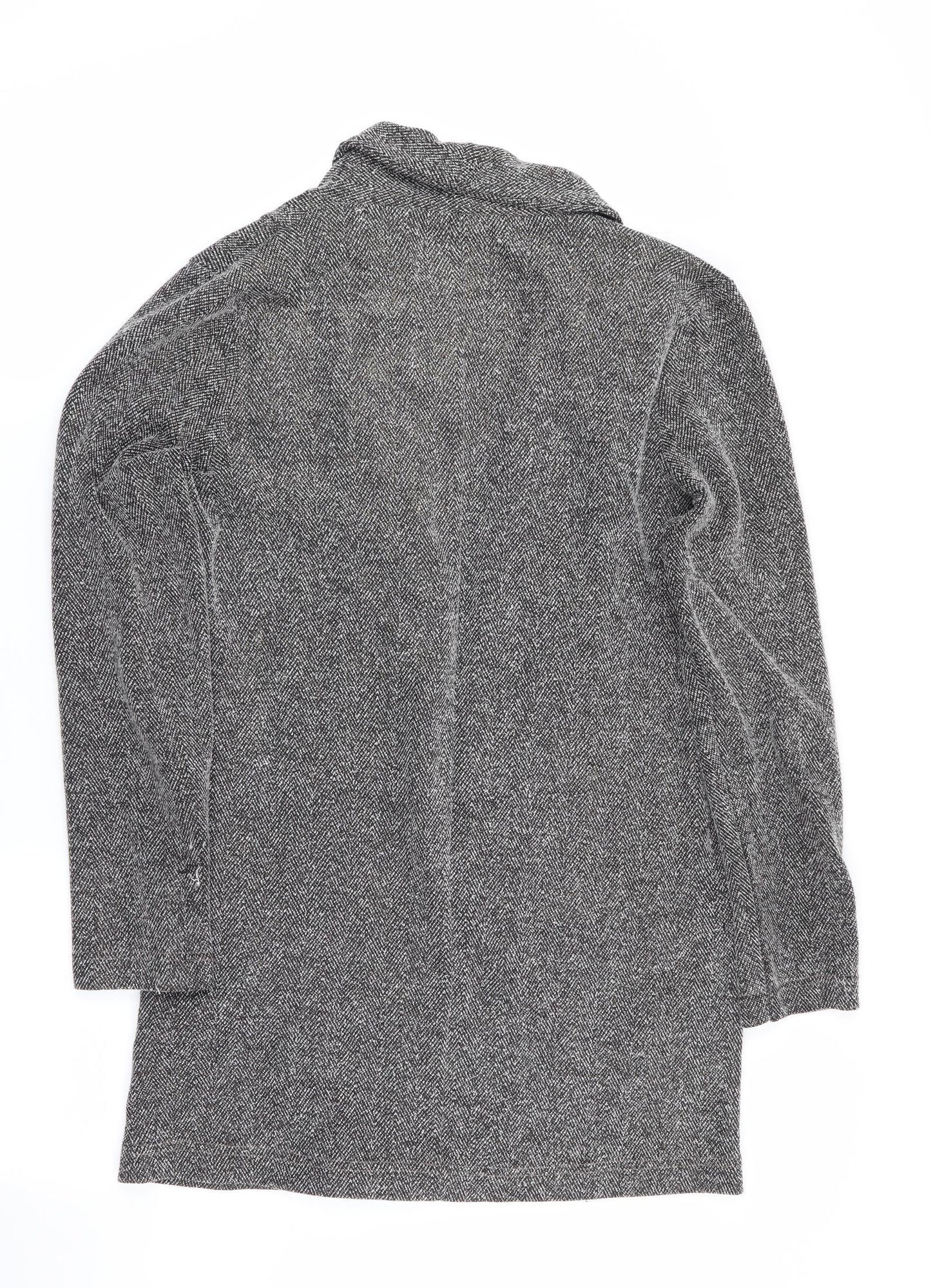 River Island Womens Grey Herringbone  Jacket  Size 10  - Subtle shimmer effect - Longline