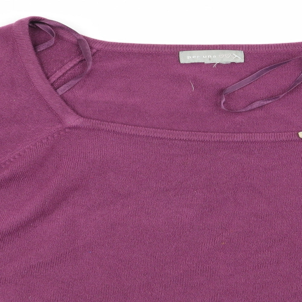 Per Una Womens Purple   Pullover Jumper Size 14