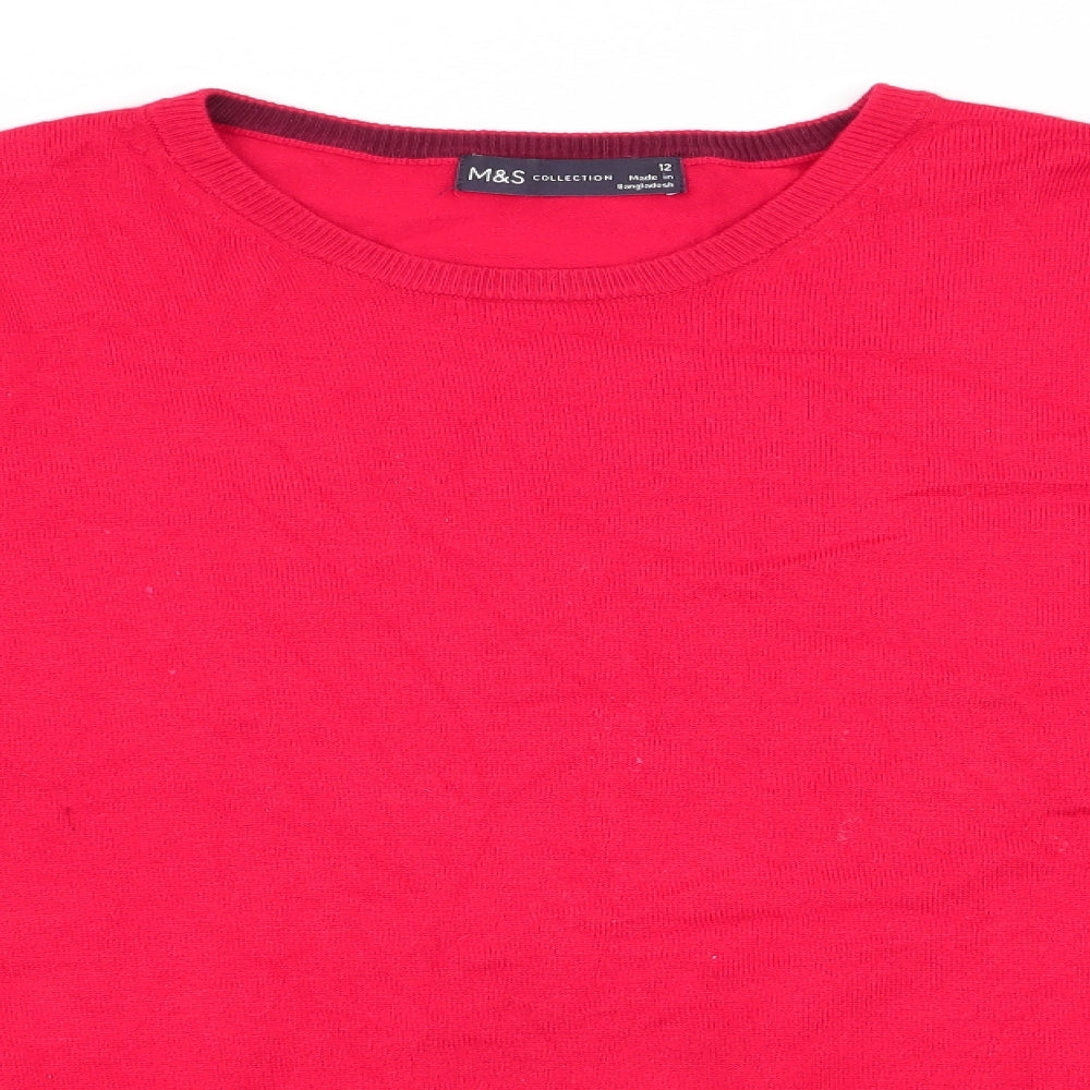 Marks and Spencer Womens Red   Pullover Jumper Size 12