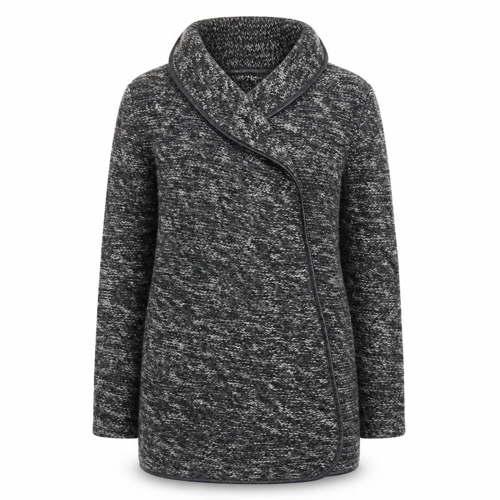 Peacocks Womens Grey   Parka Coatigan Size 12  - Faux leather trim