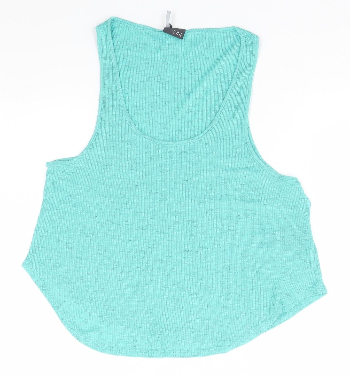 Sparkle & Fade Womens Green   Basic Tank Size S