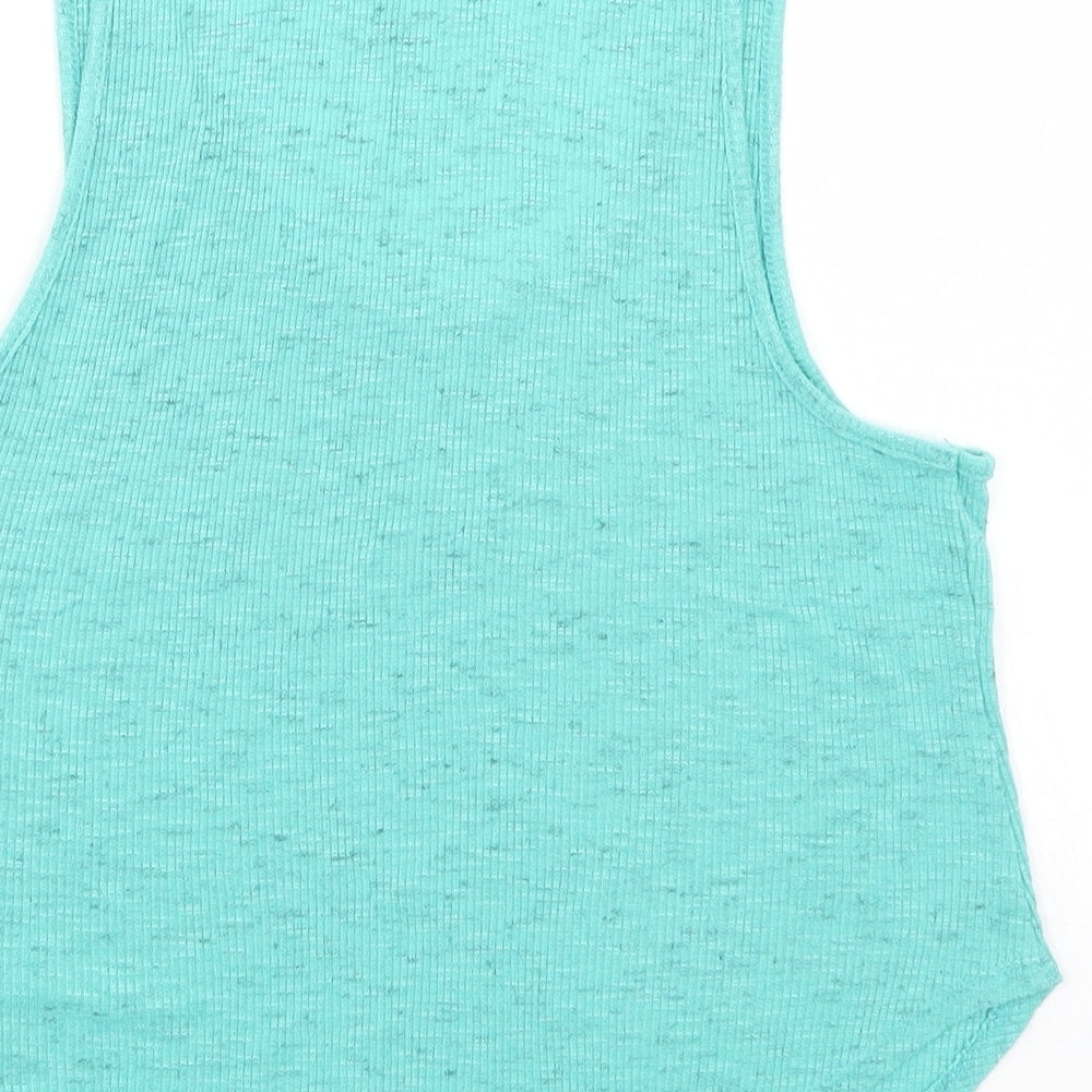 Sparkle & Fade Womens Green   Basic Tank Size S