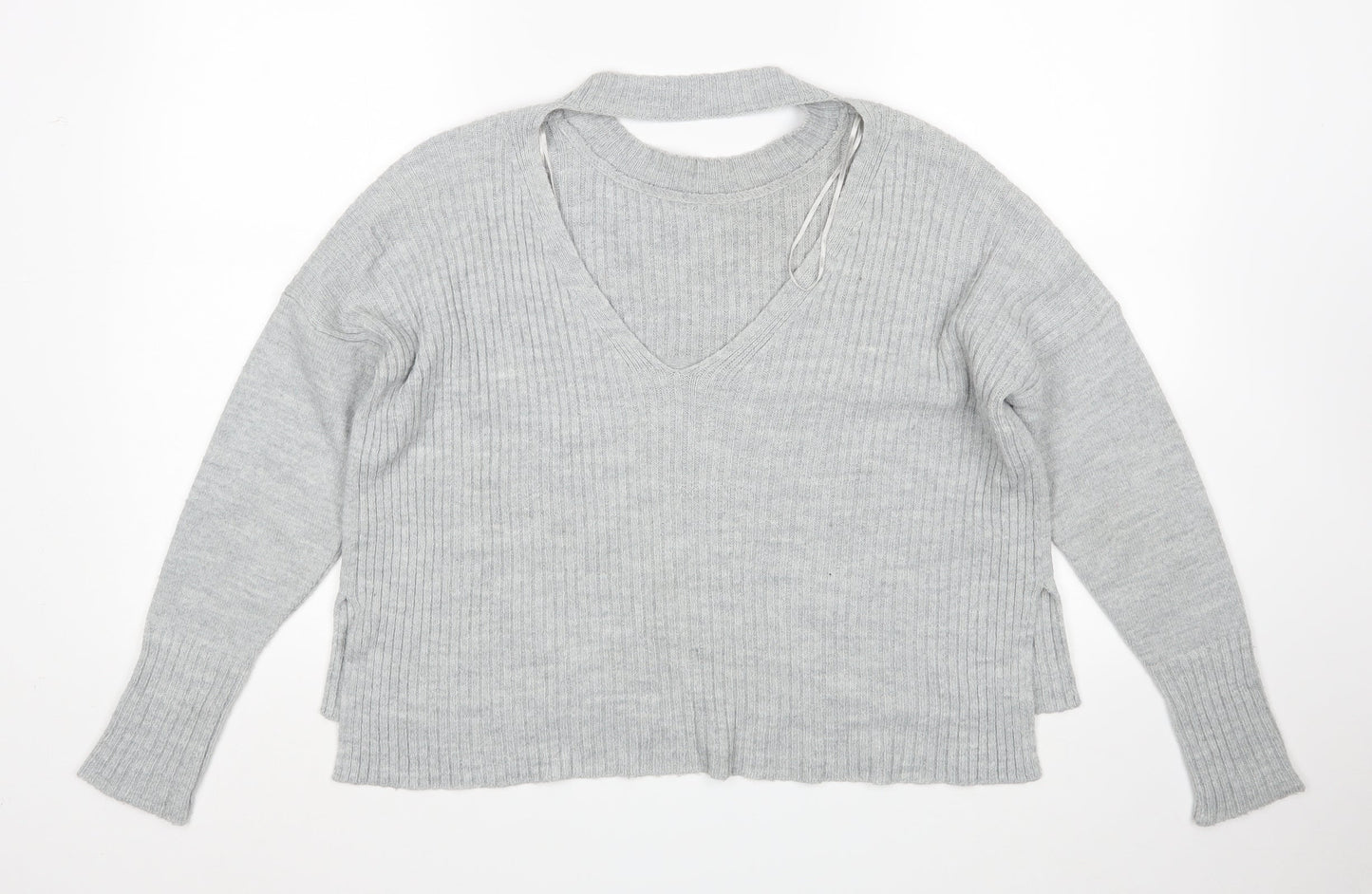 Miss Selfridge Womens Grey   Pullover Jumper Size 8