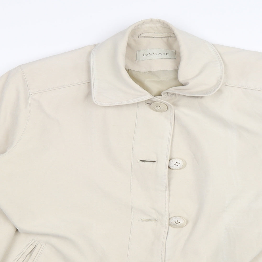 DANNIMAC Womens Beige   Overcoat Coat Size M