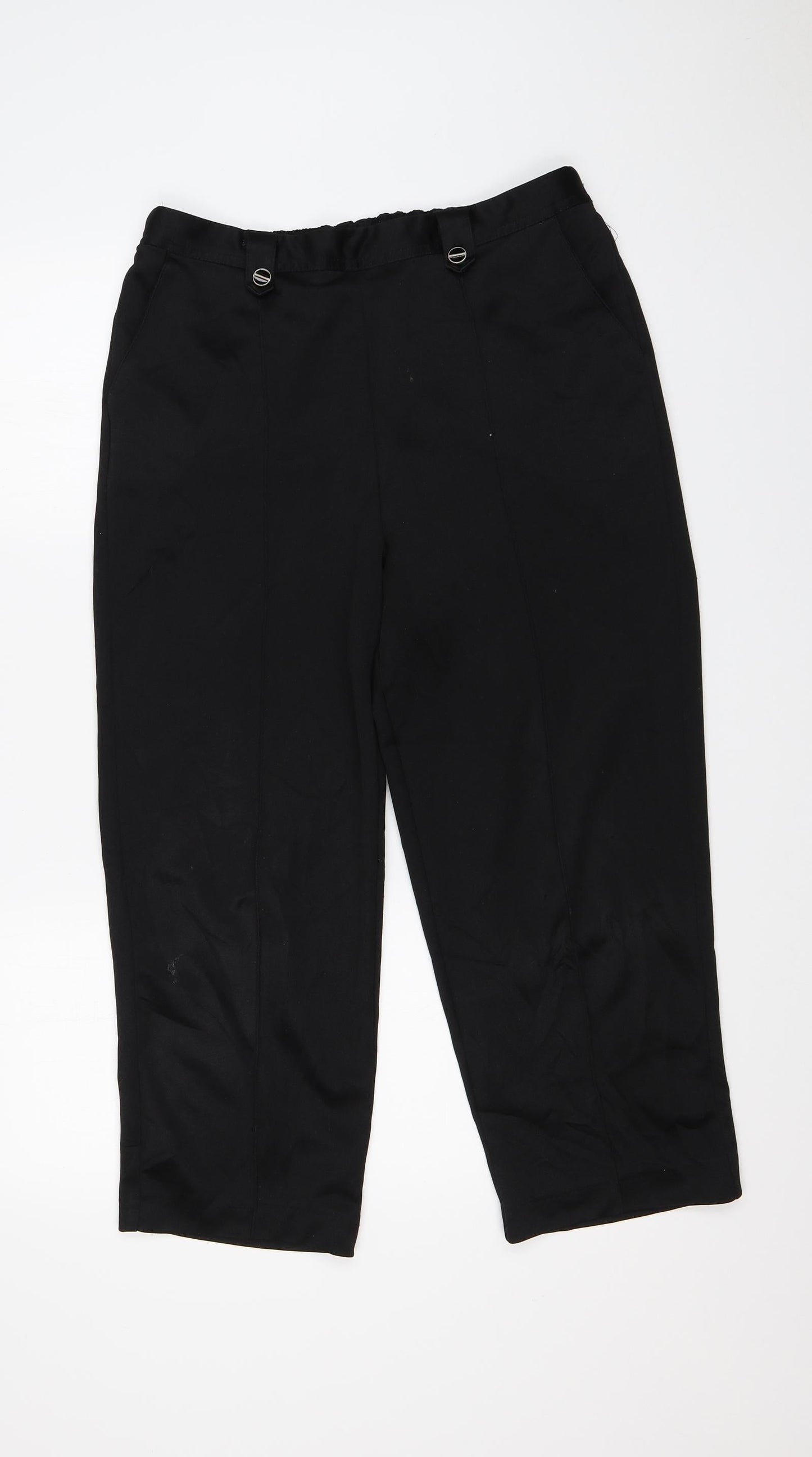 BM Womens Black   Trousers  Size 14 L22 in