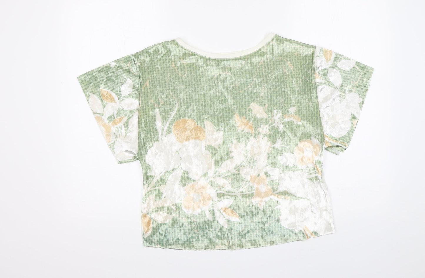 Zara Womens Multicoloured Floral  Basic T-Shirt Size S