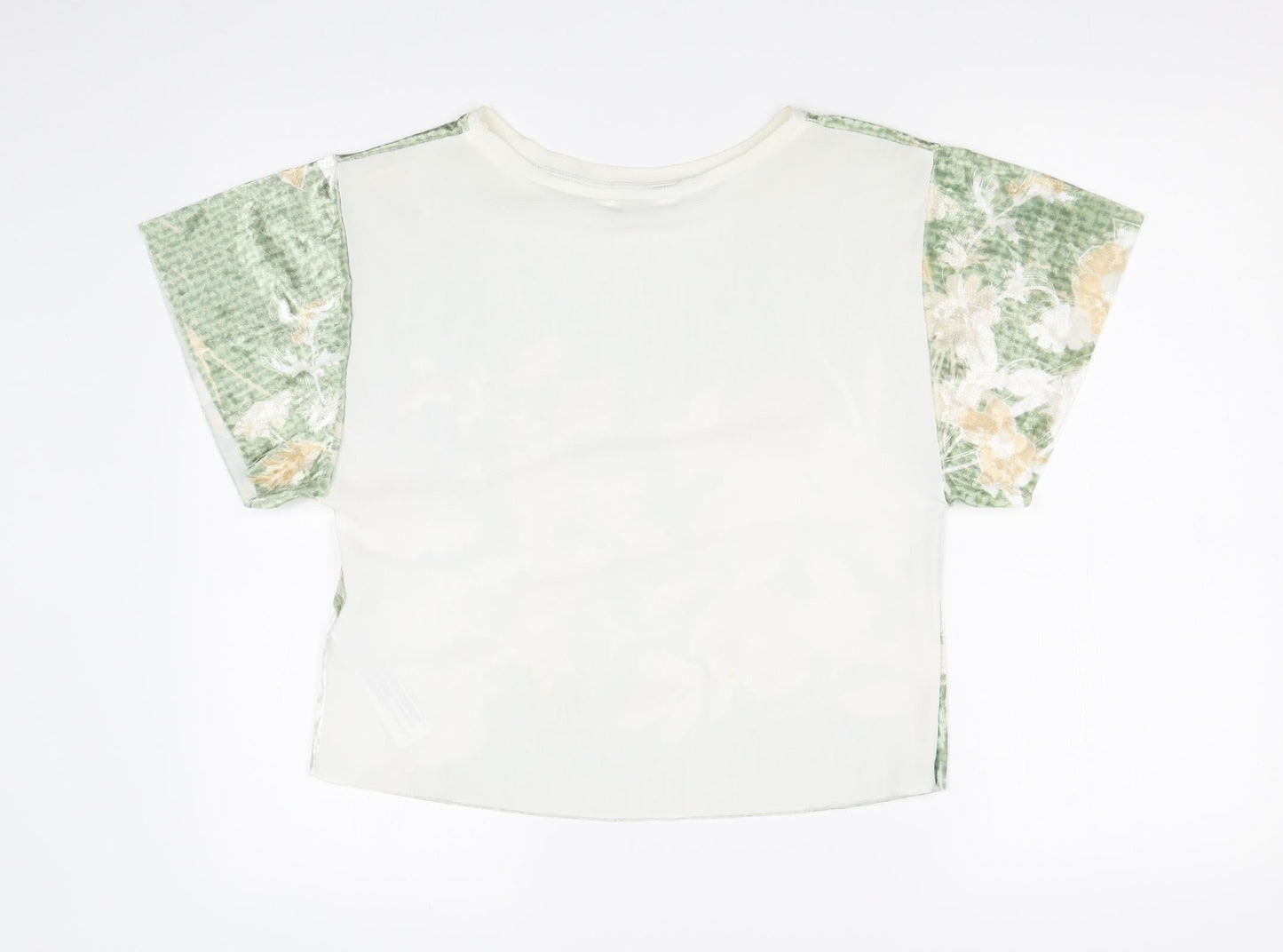 Zara Womens Multicoloured Floral  Basic T-Shirt Size S