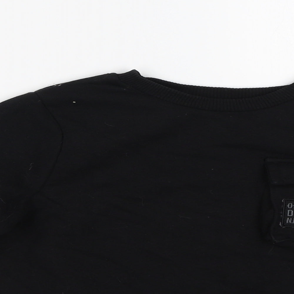Primark Boys Black   Pullover Sweatshirt Size 7-8 Years