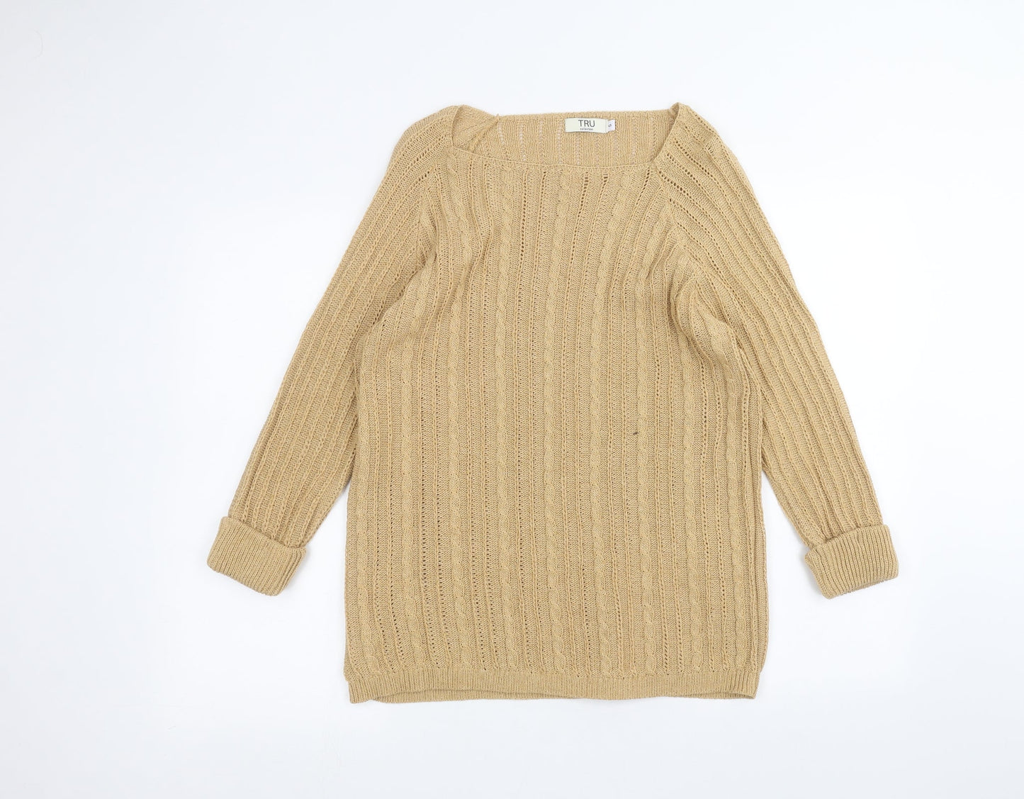 TRU Womens Brown   Pullover Jumper Size S