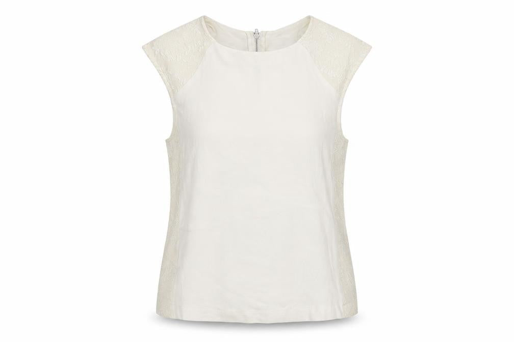 Warehouse Womens White   Basic T-Shirt Size S