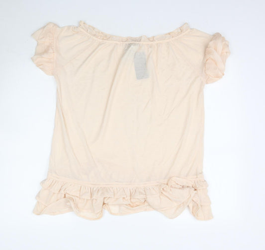 MNG Womens Pink   Basic Blouse Size L  - Peach / Apricot colour