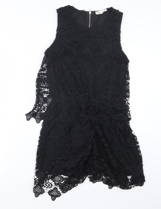 Rebellion Womens Black  Lace Playsuit One-Piece Size M