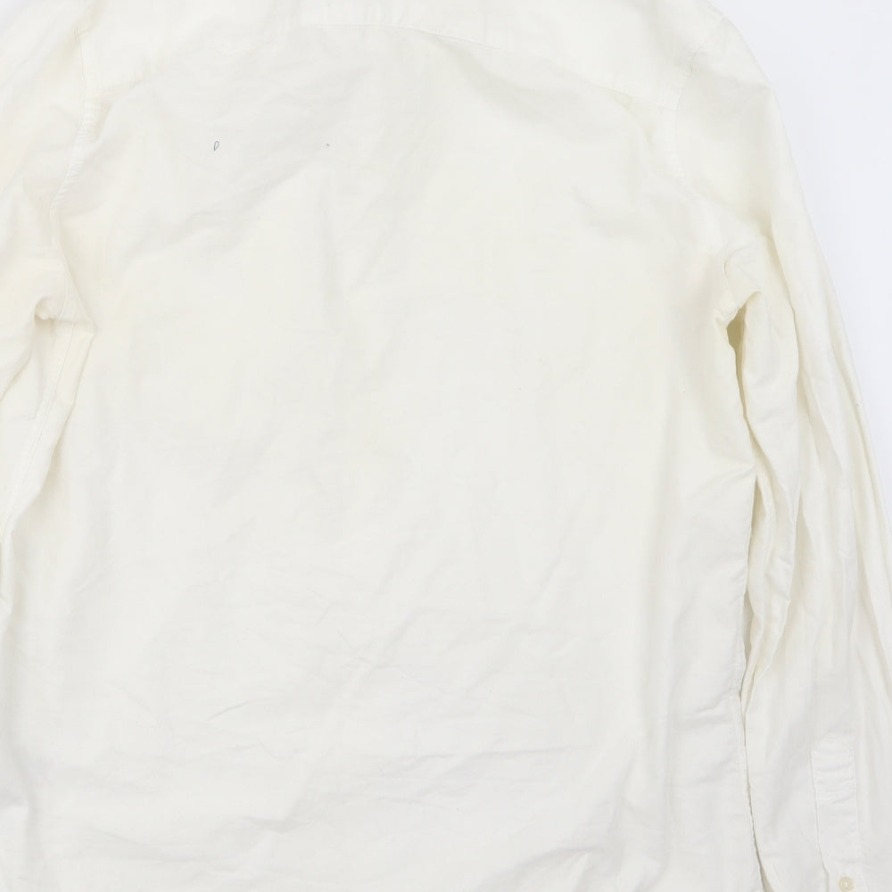 NEXT Mens Ivory    Button-Up Size M