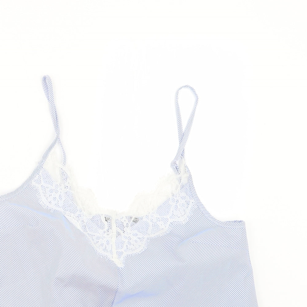 Atmosphere Womens Blue Striped  Camisole T-Shirt Size 10
