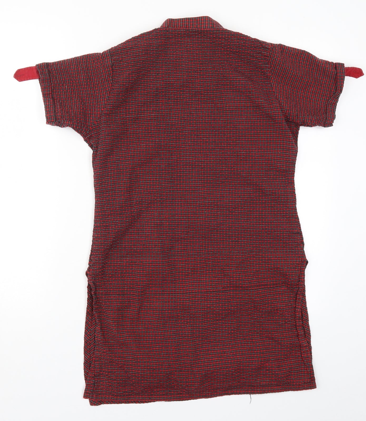 Preworn Womens Red Check  Basic T-Shirt Size 12