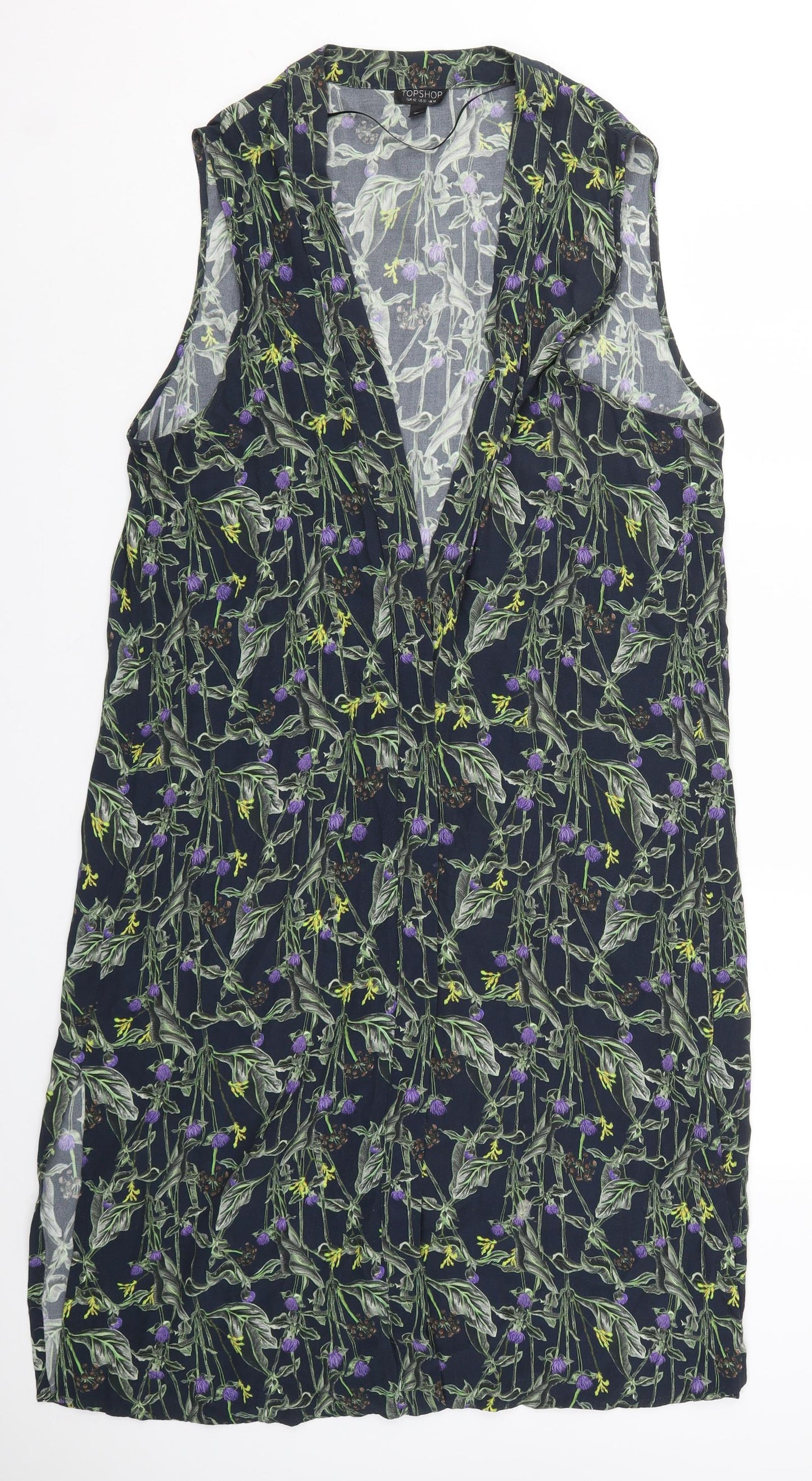 Topshop Womens Blue Floral  Jacket  Size 14
