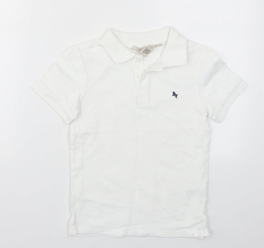 H&M Boys White   Basic Polo Size 7-8 Years