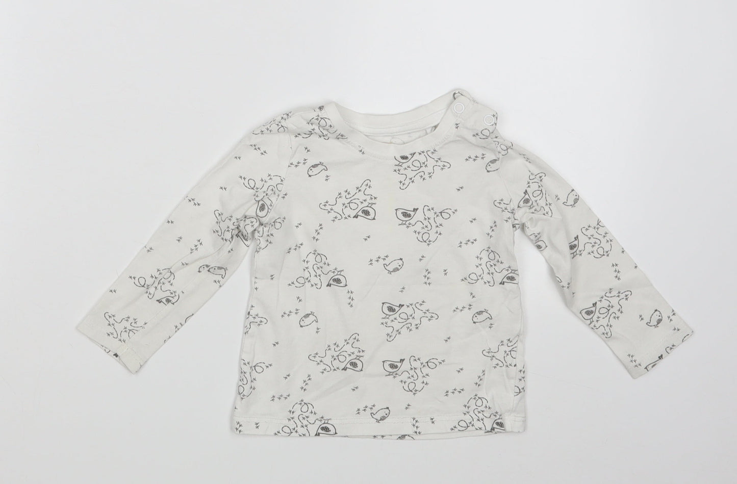 Lupilu Baby White   Basic T-Shirt Size 6-9 Months