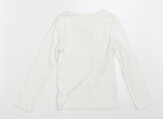 NEXT Girls White   Pullover Sweatshirt Size 7 Years