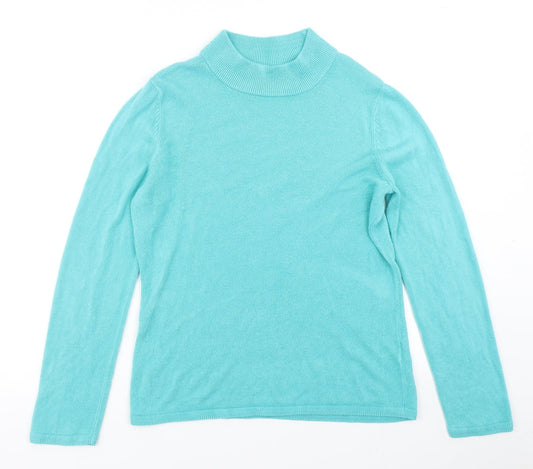 BM Colelction Womens Blue  Knit Pullover Jumper Size S