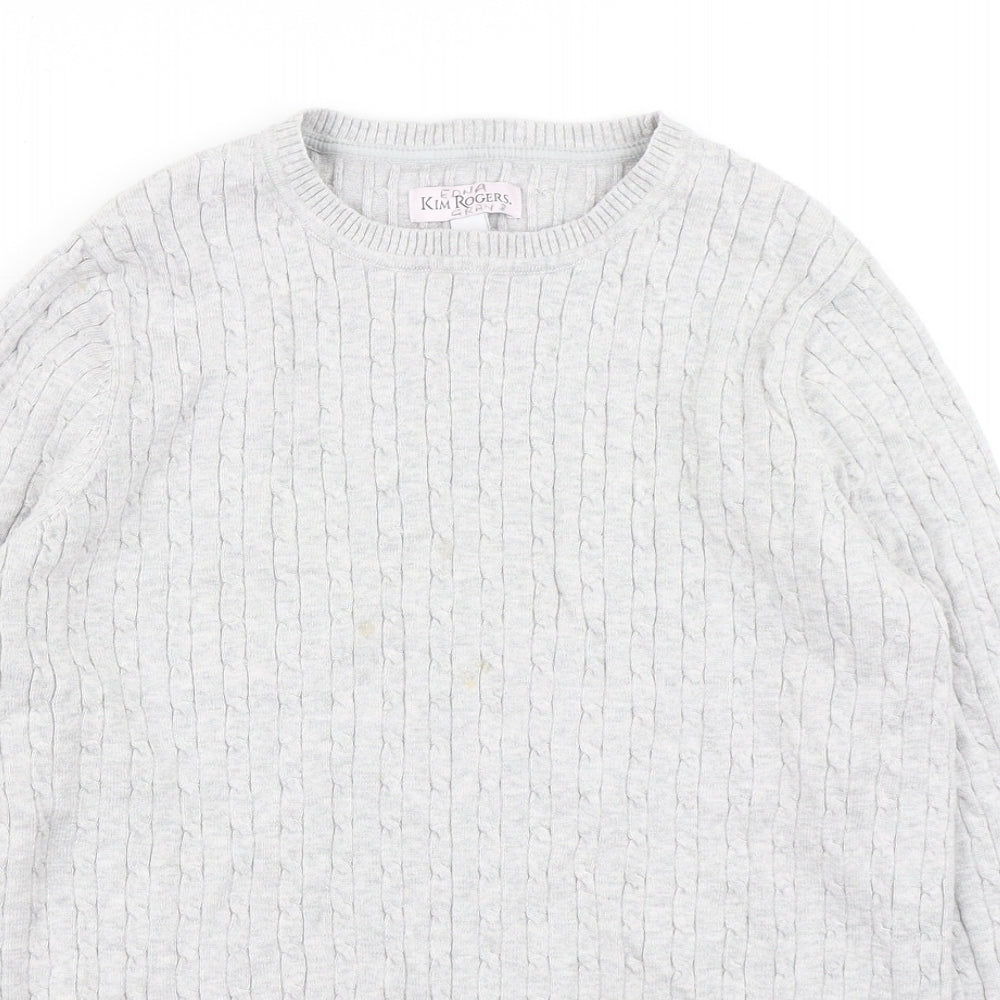 Kim Rogers Womens Grey  Knit Pullover Jumper Size S