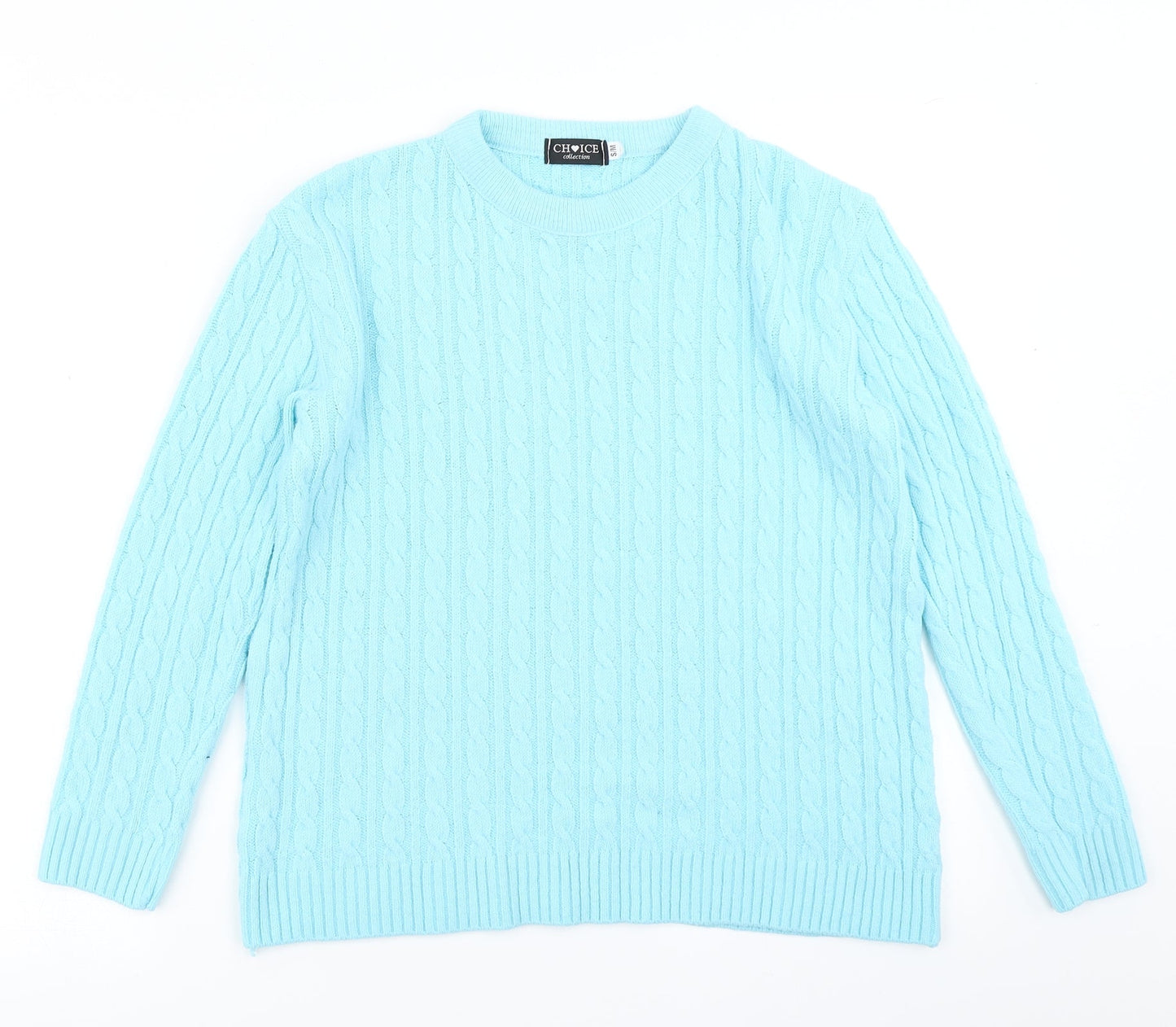 Choice Womens Blue  Knit Pullover Jumper Size S
