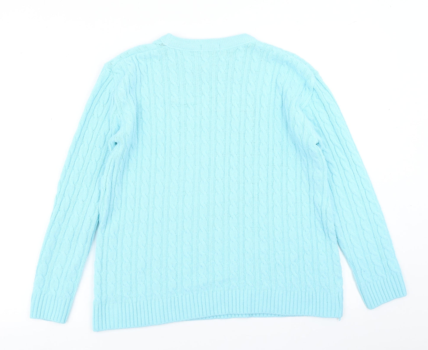 Choice Womens Blue  Knit Pullover Jumper Size S