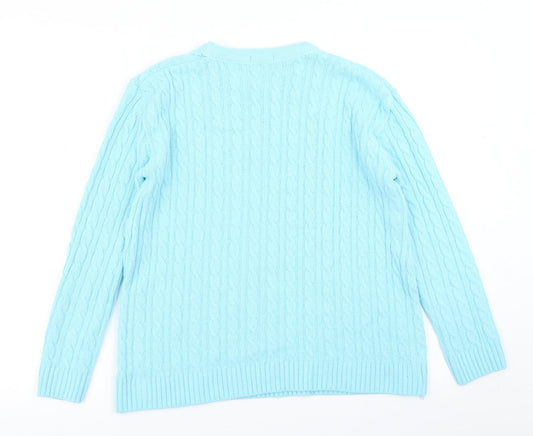 Choice Womens Blue  Knit Pullover Jumper Size S