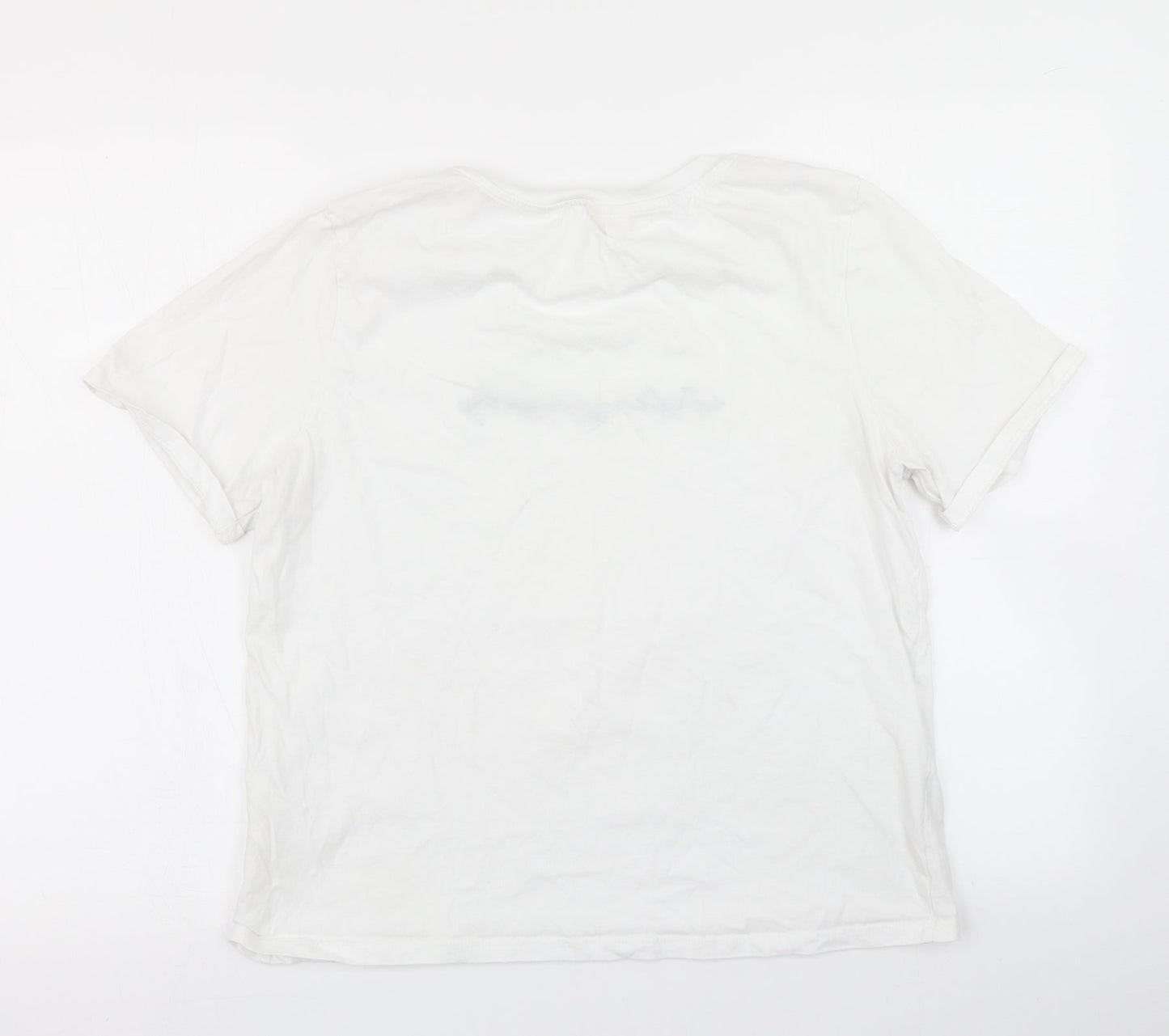 H&M Womens White   Basic T-Shirt Size M